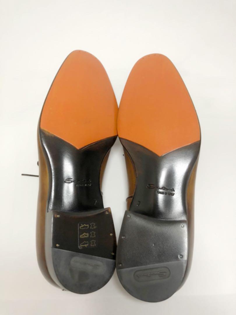 Santoni レザーレースアップシューズ