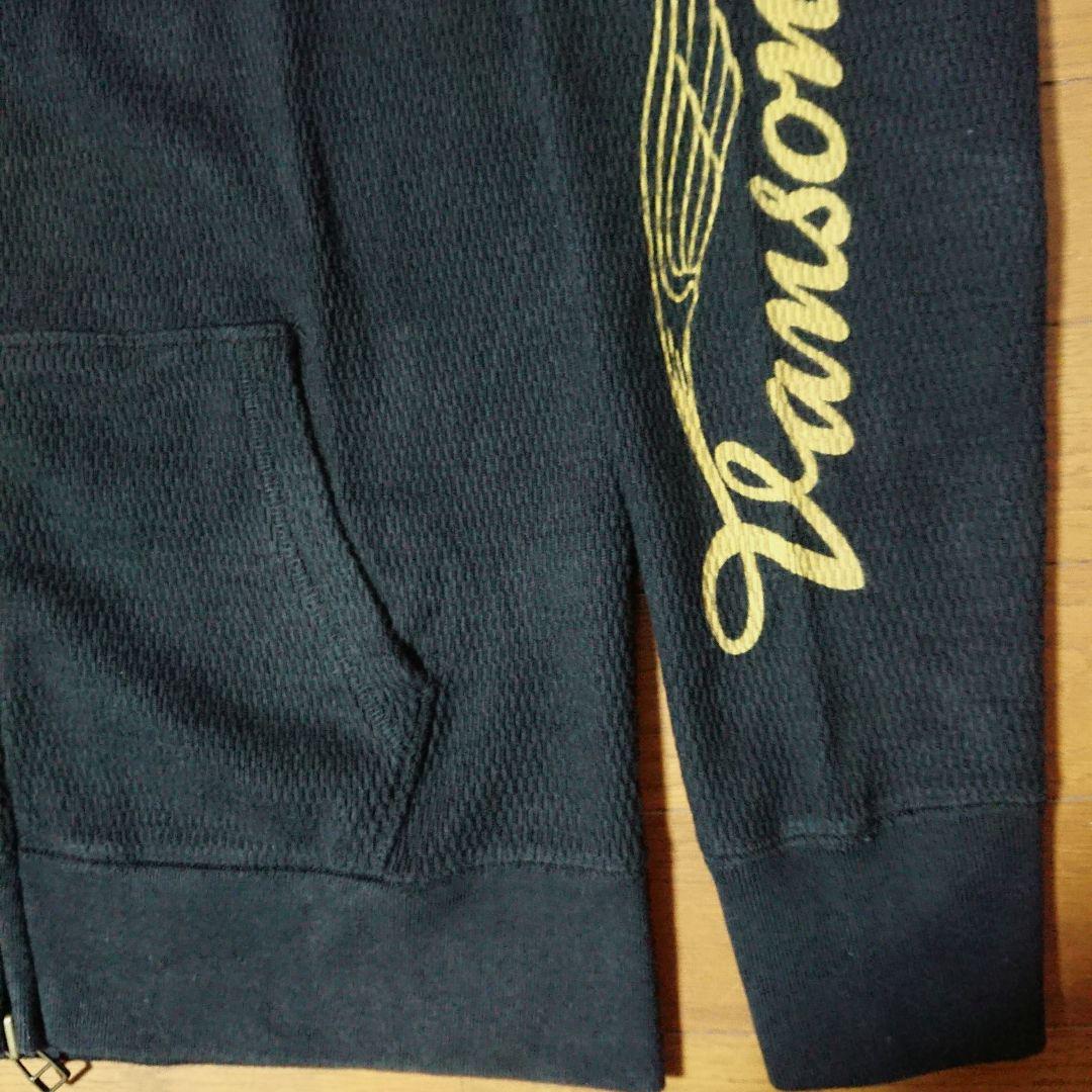 VANSON STREET&TRACK サーマル地プリントジップアップパーカー