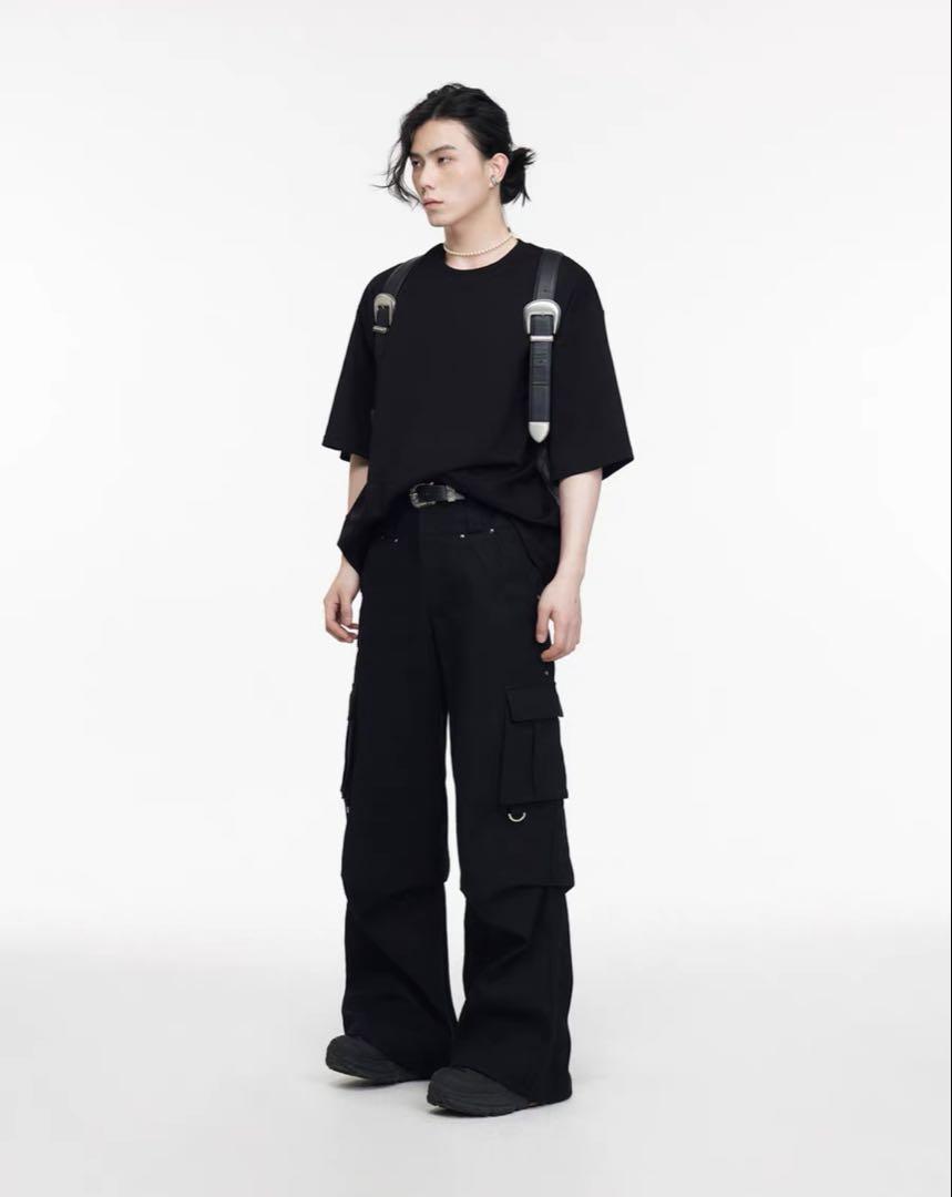 PEOPLESTYLE ダブルベルト カーゴパンツ