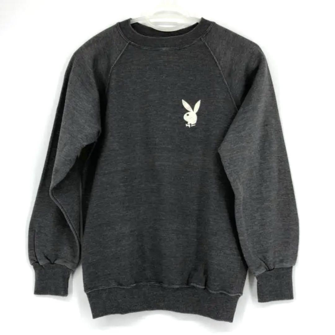 キッズ古着70\'s PLAYBOY 胸ワンポイントバニーロゴ スウェットシャツ