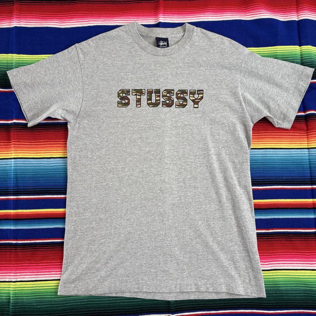 STUSSY ステューシー USA製 紺タグ 90s Tシャツ M グレー - メルカリ