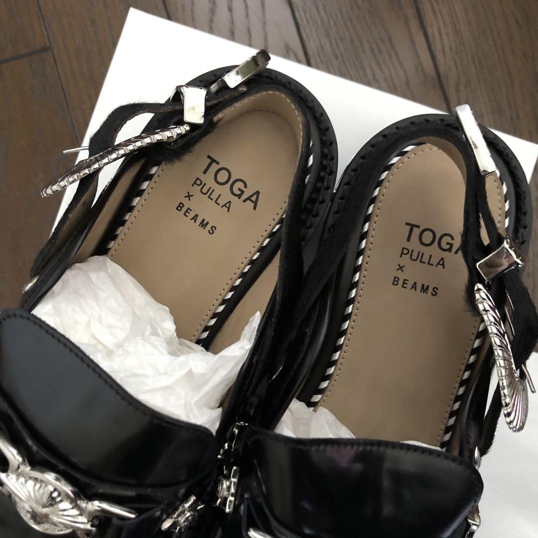 【１着でも送料無料】 ローファー BEAMS × PULLA TOGA サンダル 牛革 39 靴