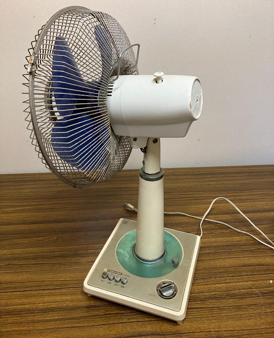 昭和レトロ 東芝 扇風機 TOSHIBA H-30AS 羽根 青 ブルー - メルカリ
