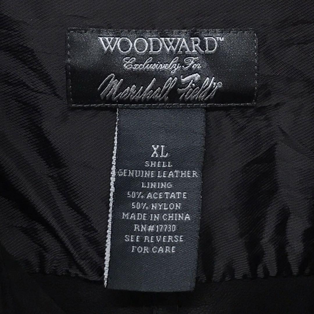 《希少》WOODWARD☆シャツジャケット XL ブラック JK363