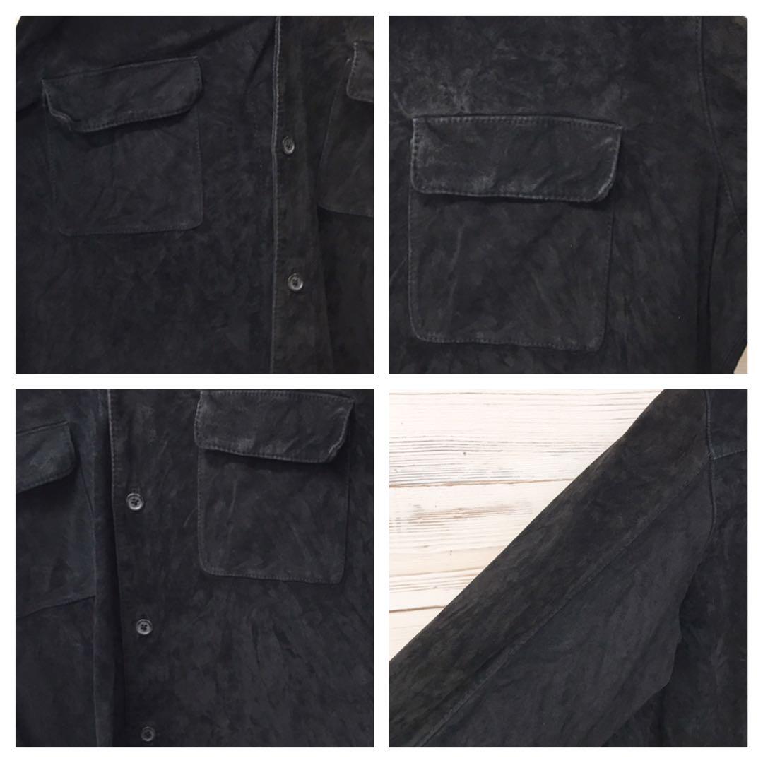 《希少》WOODWARD☆シャツジャケット XL ブラック JK363