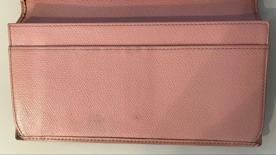 CHANEL シャネル ピンク ココボタン レザー 二つ折り財布