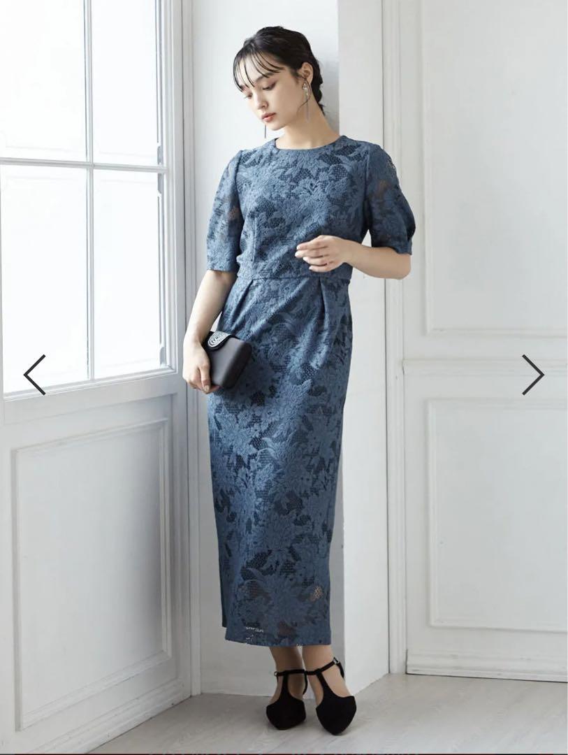 aimer anche ワンピース　ドレス　レース　ジャガードレス