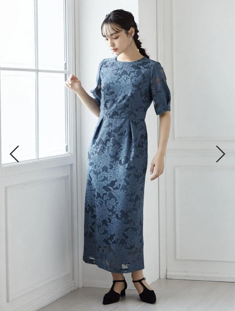 aimer anche ワンピース　ドレス　レース　ジャガードレス