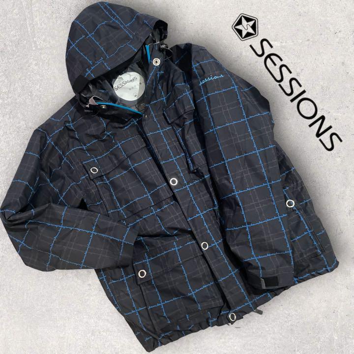 【激レア】sessions 総柄 マウンテンパーカー XLサイズ 高機能素材