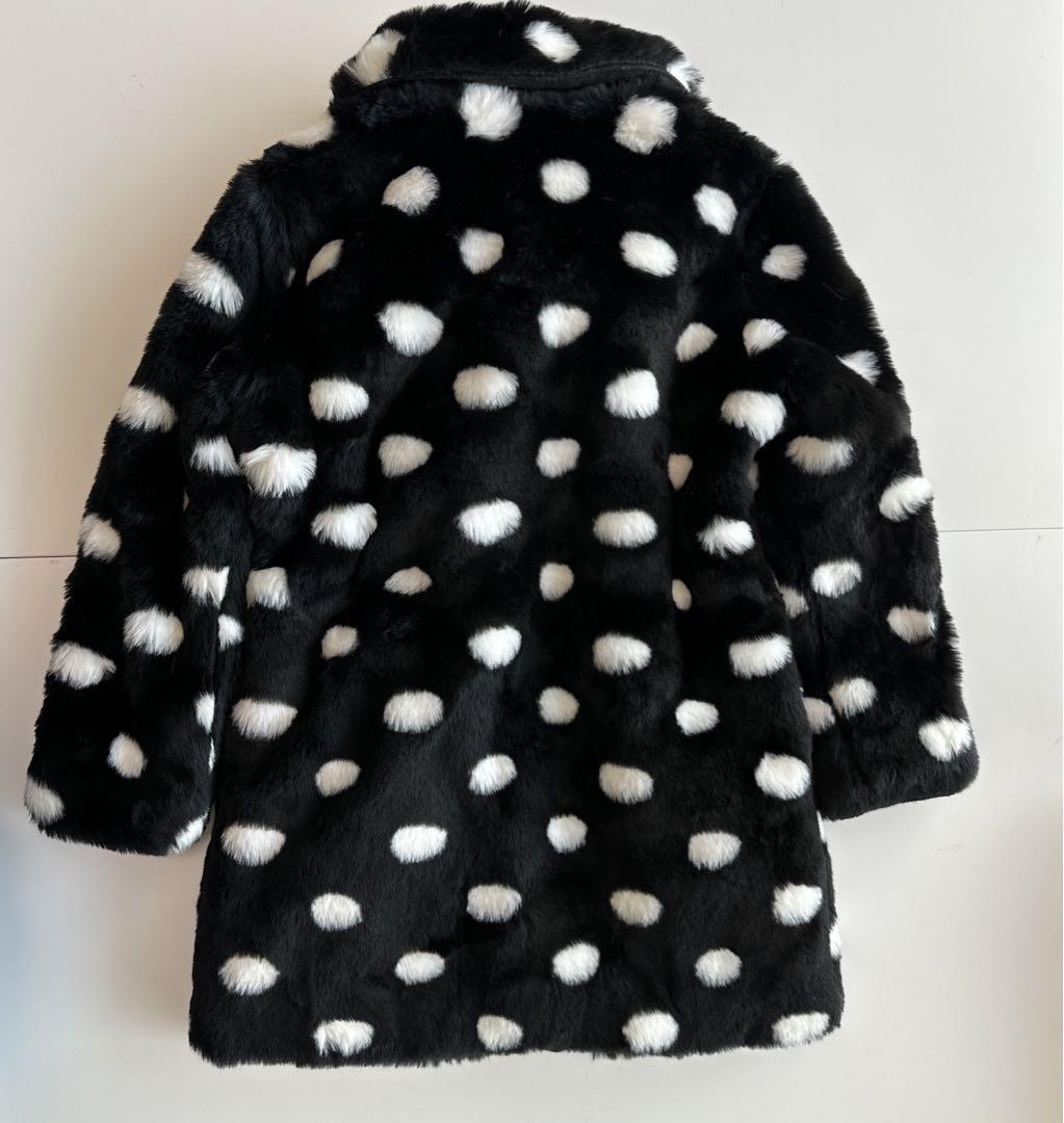 美品】Little Marc Jacobs リボン付きドット柄ファーコート