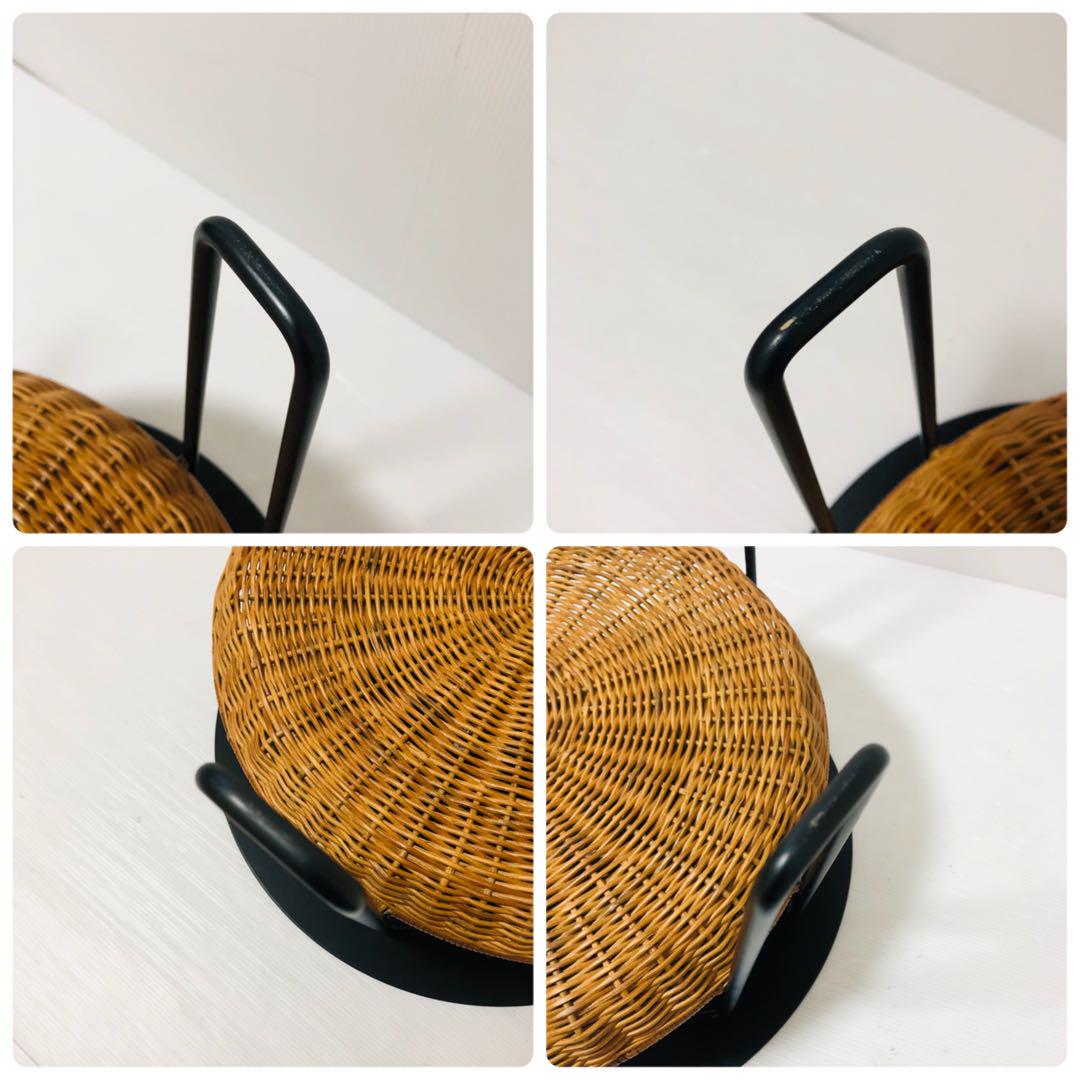 無印 IDEE ワラビー アイアン ラタン ローテーブル