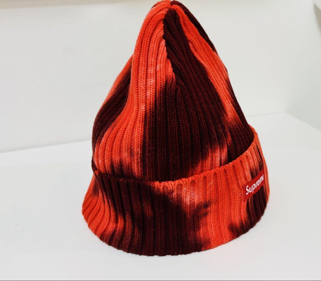 Supremeビーニー Overdyed Beanie Splatter Red