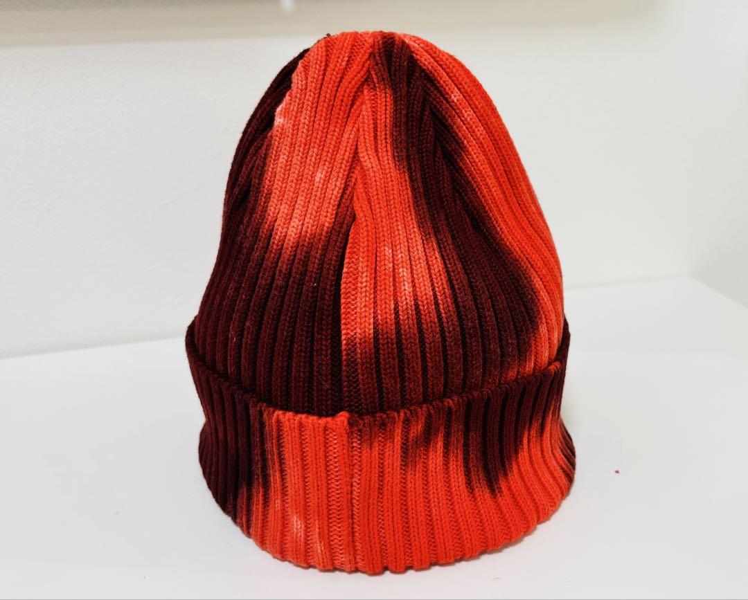 Supremeビーニー Overdyed Beanie Splatter Red