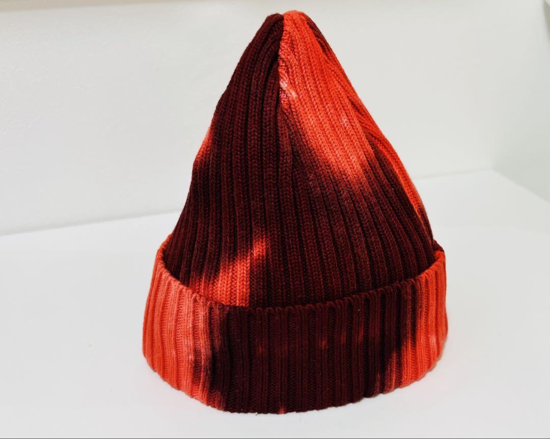 Supremeビーニー Overdyed Beanie Splatter Red