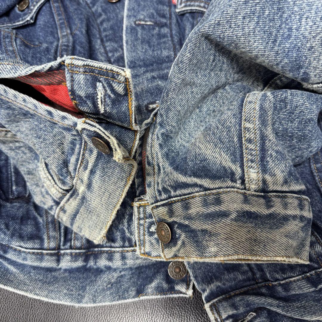 リーバイス デニムジャケット USA製 70411 ネルシャツ levi's