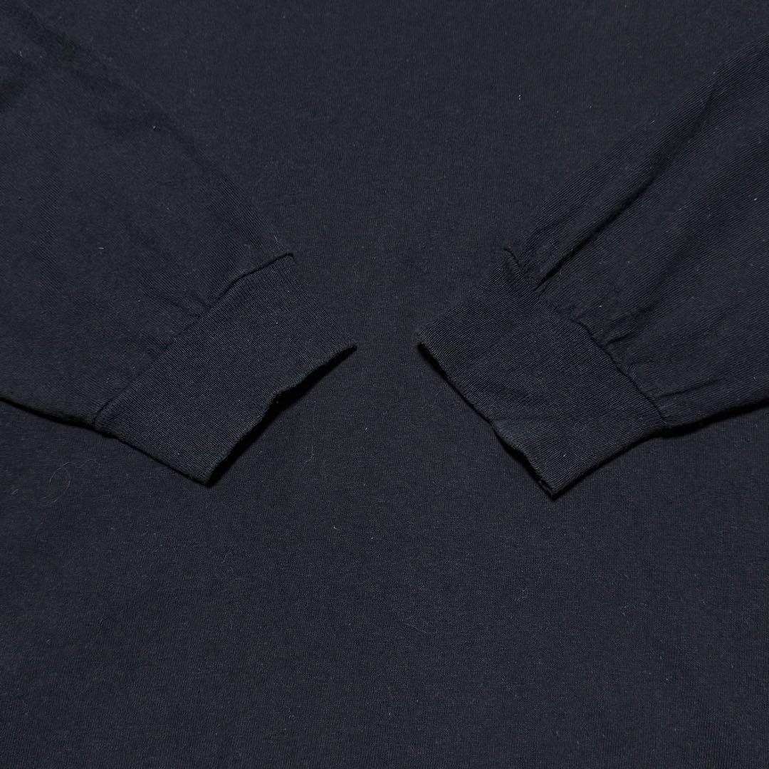 【希少デザイン】ファットランク ロンＴ バックビッグロゴ 両面プリント XL 黒