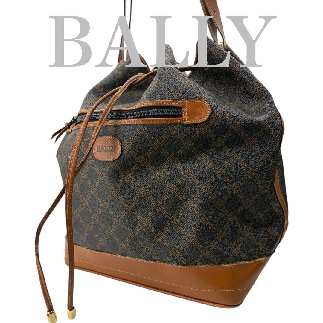 【美品】BALLY バリー レザー 巾着型 ワンハンドル ハンドバッグ 311