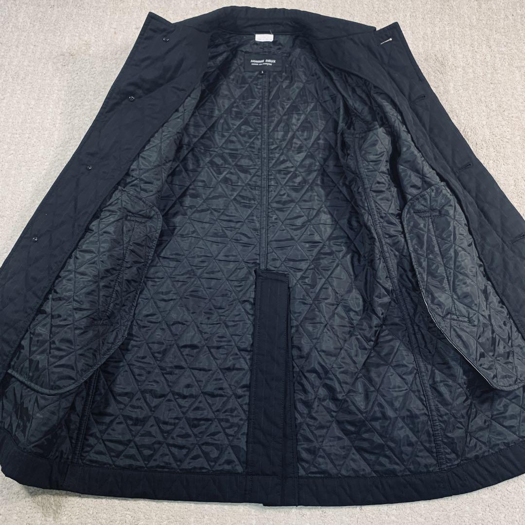 【美品】COMME des GARCON コート　ピンストライプ　黒　L