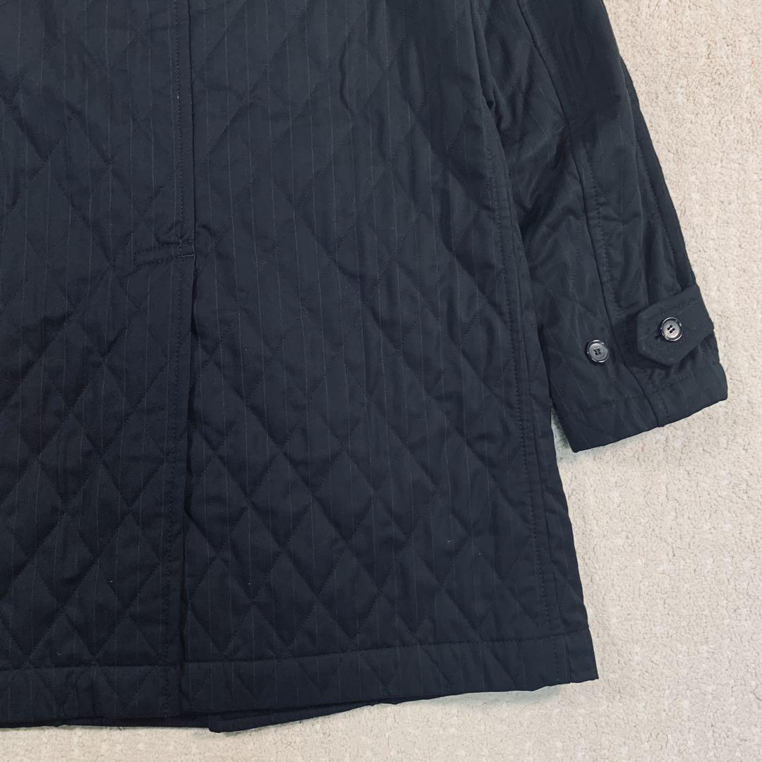 【美品】COMME des GARCON コート　ピンストライプ　黒　L