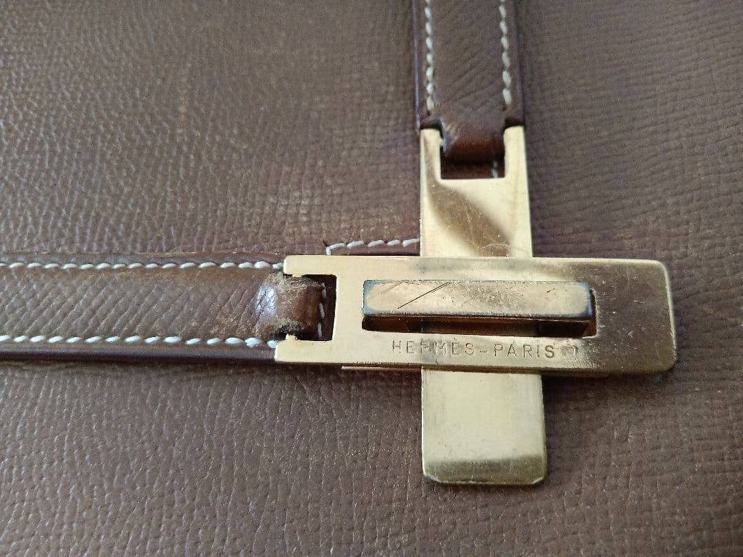 希少　HERMES　ケリークロス　バック　ブラウン　ゴールド金具