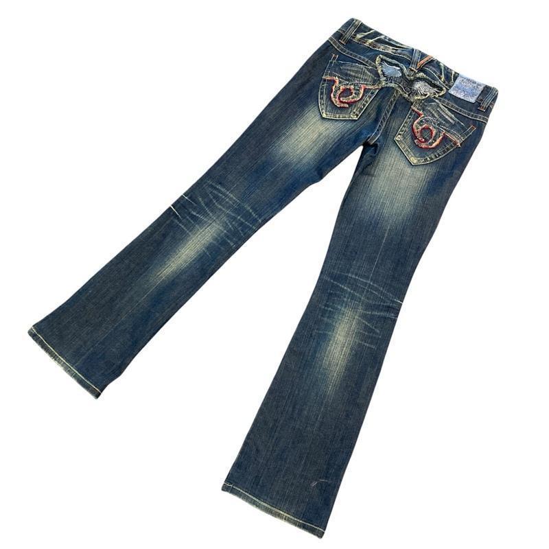 美品RED PEPPERレッドペッパーストレート デニムパンツ スカル刺繍w32 000000003897_jPb557I.jpg