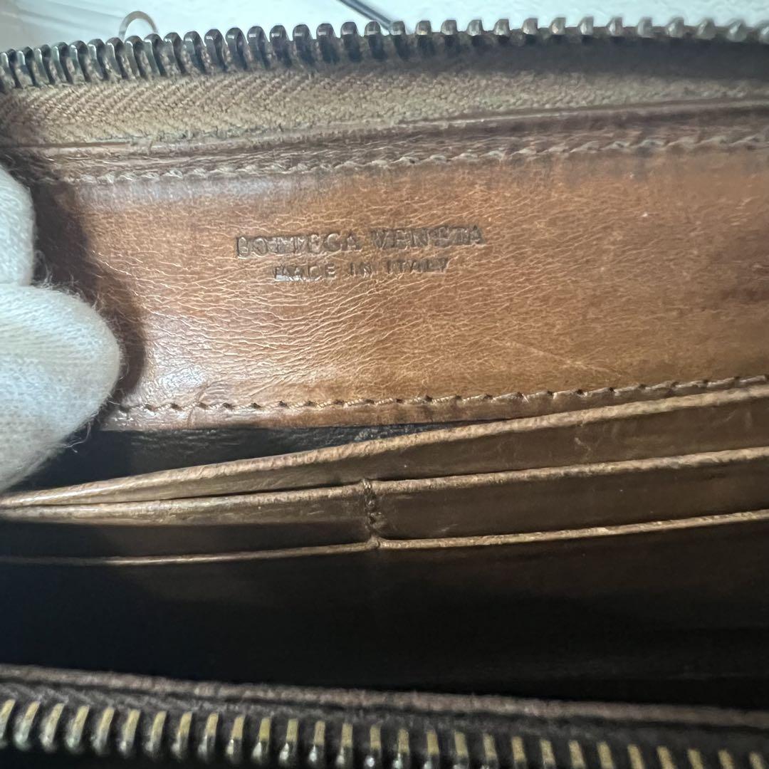 BOTTEGA VENETA 長財布 ブラウン BOTTEGA VENETA ブラウンレザー長財布 - メルカリ