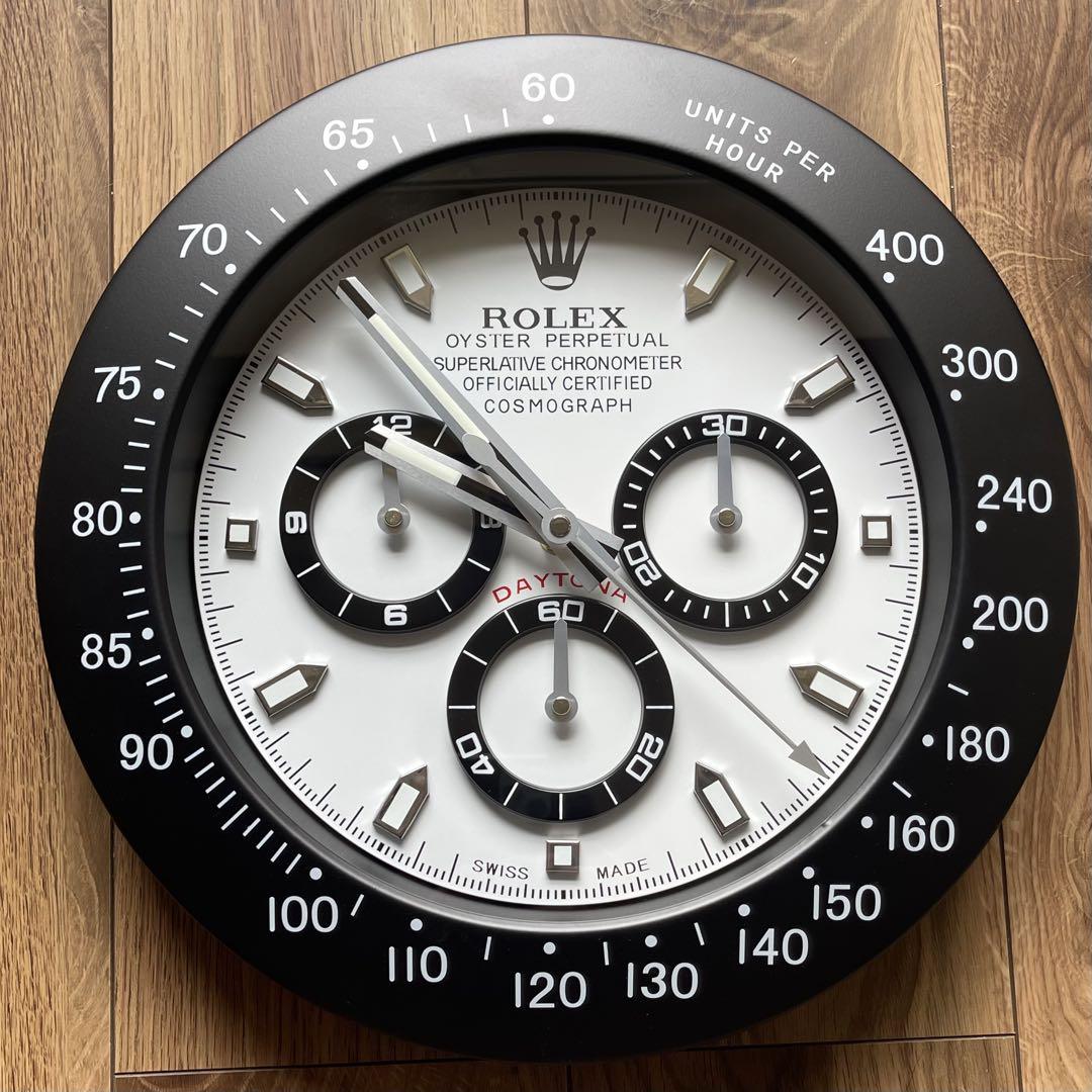 ス*ン様 ROLEX デイトナ 白文字盤 掛け時計 新品未使用　ロレックス