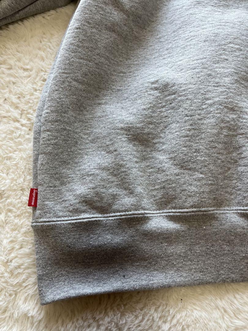 Supreme グレー フーディ　Sロゴスウェットパーカー
