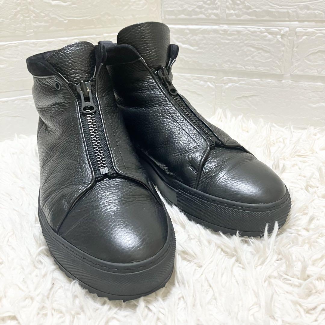 ✨良品✨アルフレッドバニスター フロントジップ ブーツ 黒 本革 43 希少
