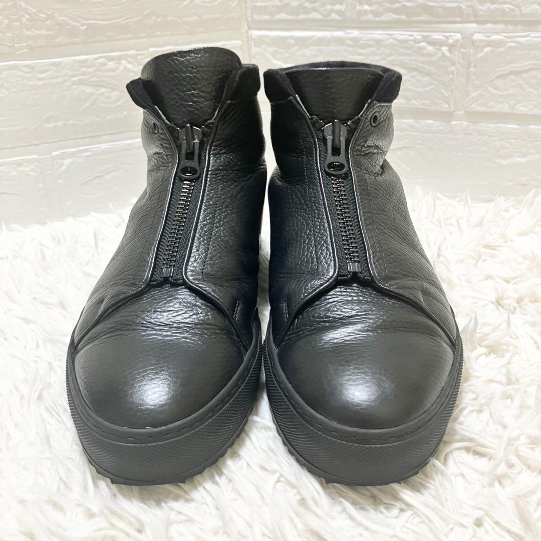 ✨良品✨アルフレッドバニスター フロントジップ ブーツ 黒 本革 43 希少