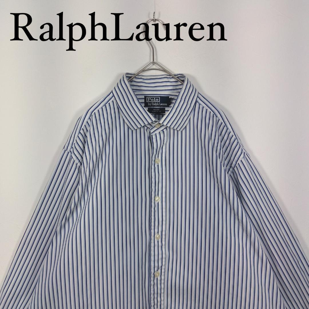 Ralph Lauren 長袖ワイシャツ　ストライプCLASSIC FIT XL 6,480円