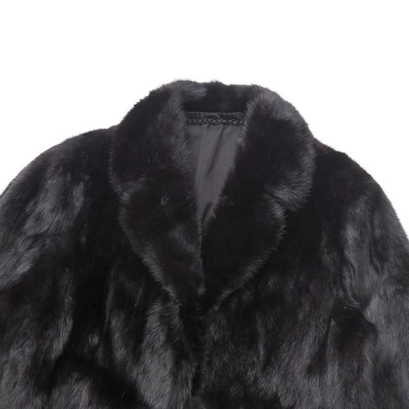 EMBA エンバ ダークミンク MINK 逆毛ミックス ファーコート 11