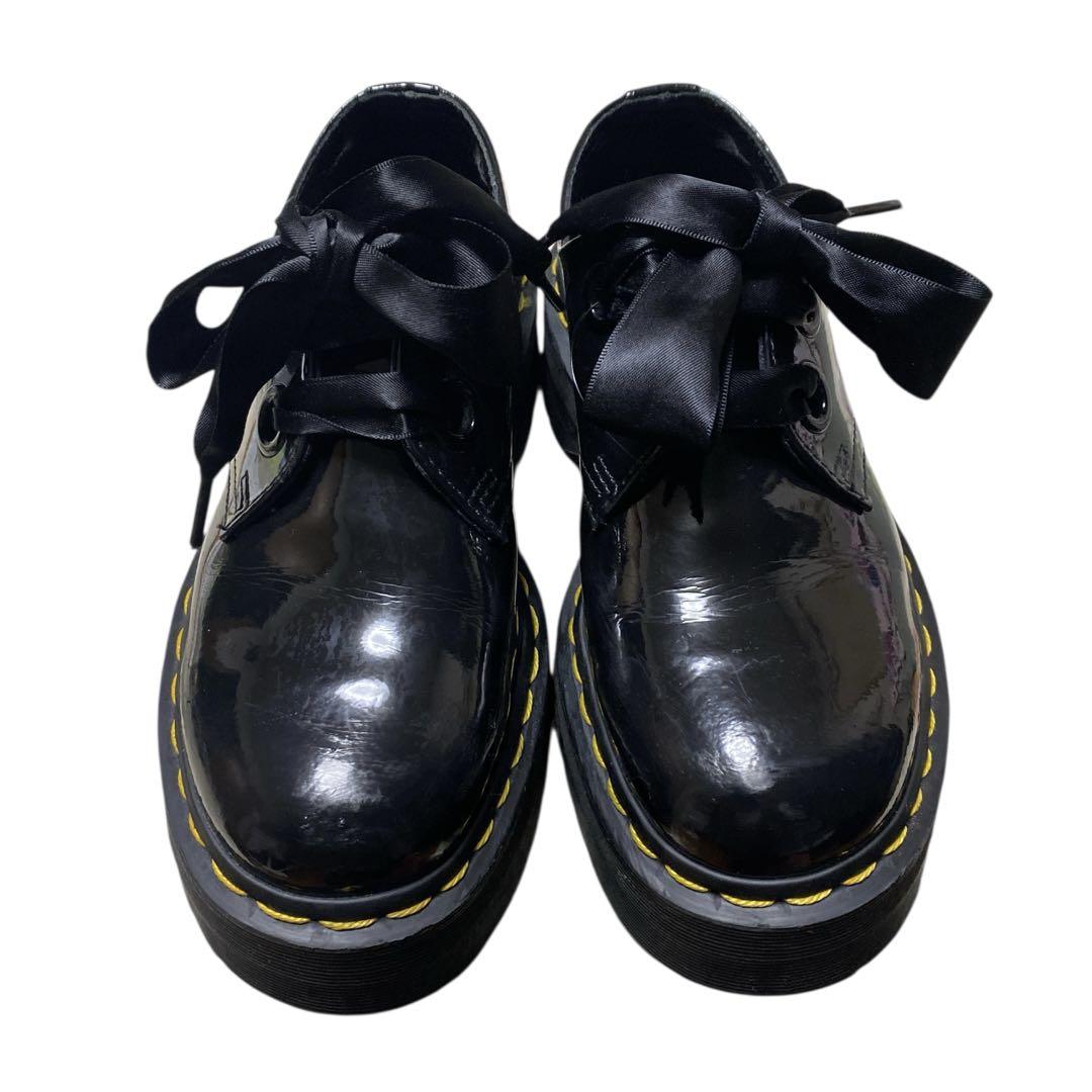送料無料 いつまで 厚底 2ホール HOLLY Dr.Martens レザーUK4 靴 23cm 靴