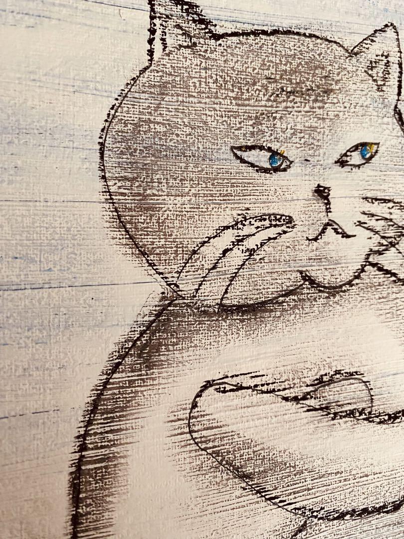 原画/アクリル画/ストリートアート/現代アート Melancholy 猫