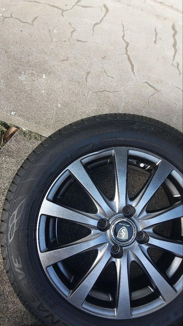 アクア、ビッツ、ノ−ト等4本アルミ付サマ−タイヤ8分山 175 65Ｒ15