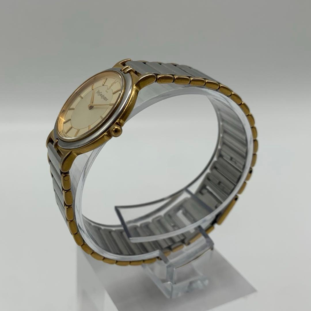 【稼働】イヴサンローラン 腕時計 2200-228481 QZ コンビ 23㎜