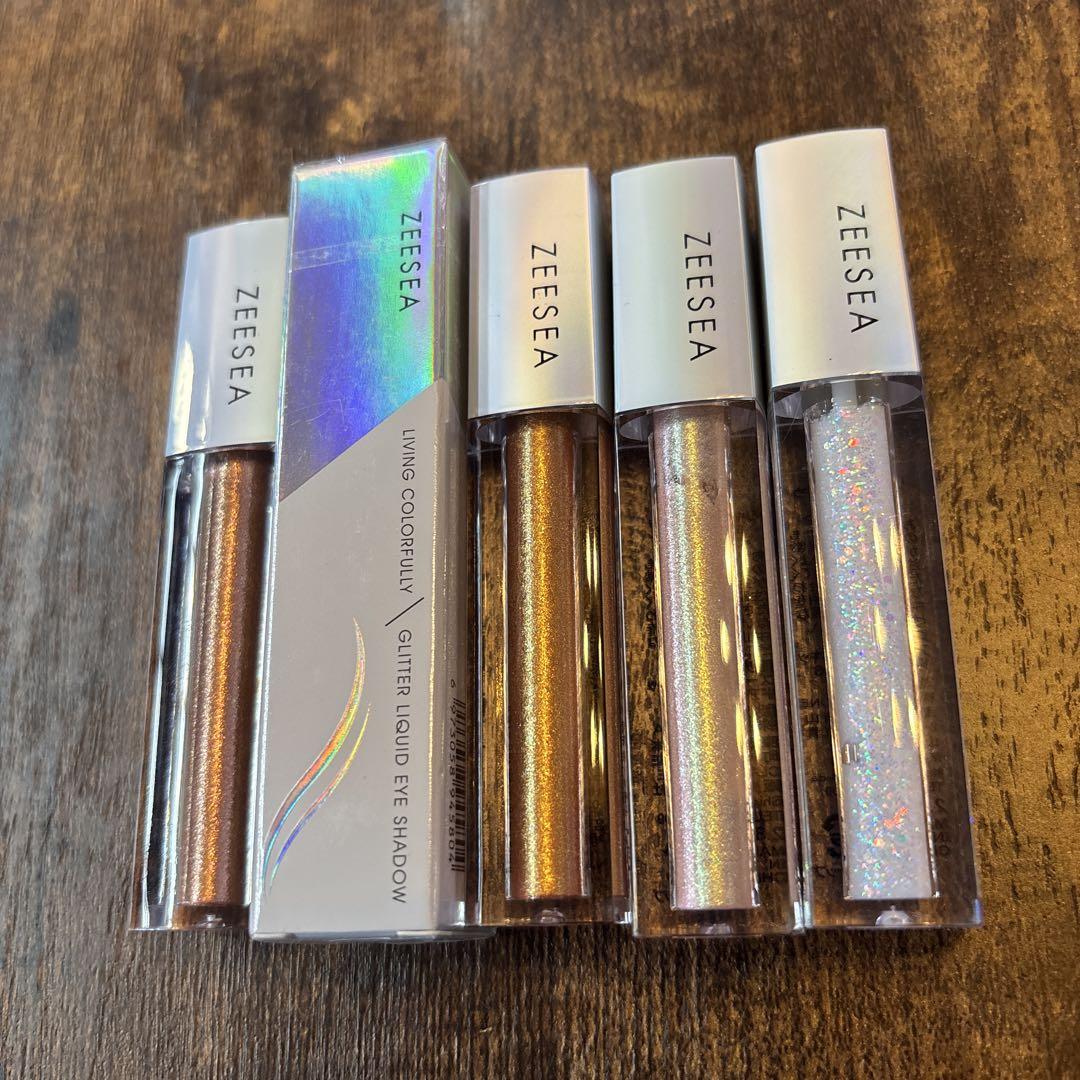 ZEESEA グリッターリキッドアイシャドウ5本セット