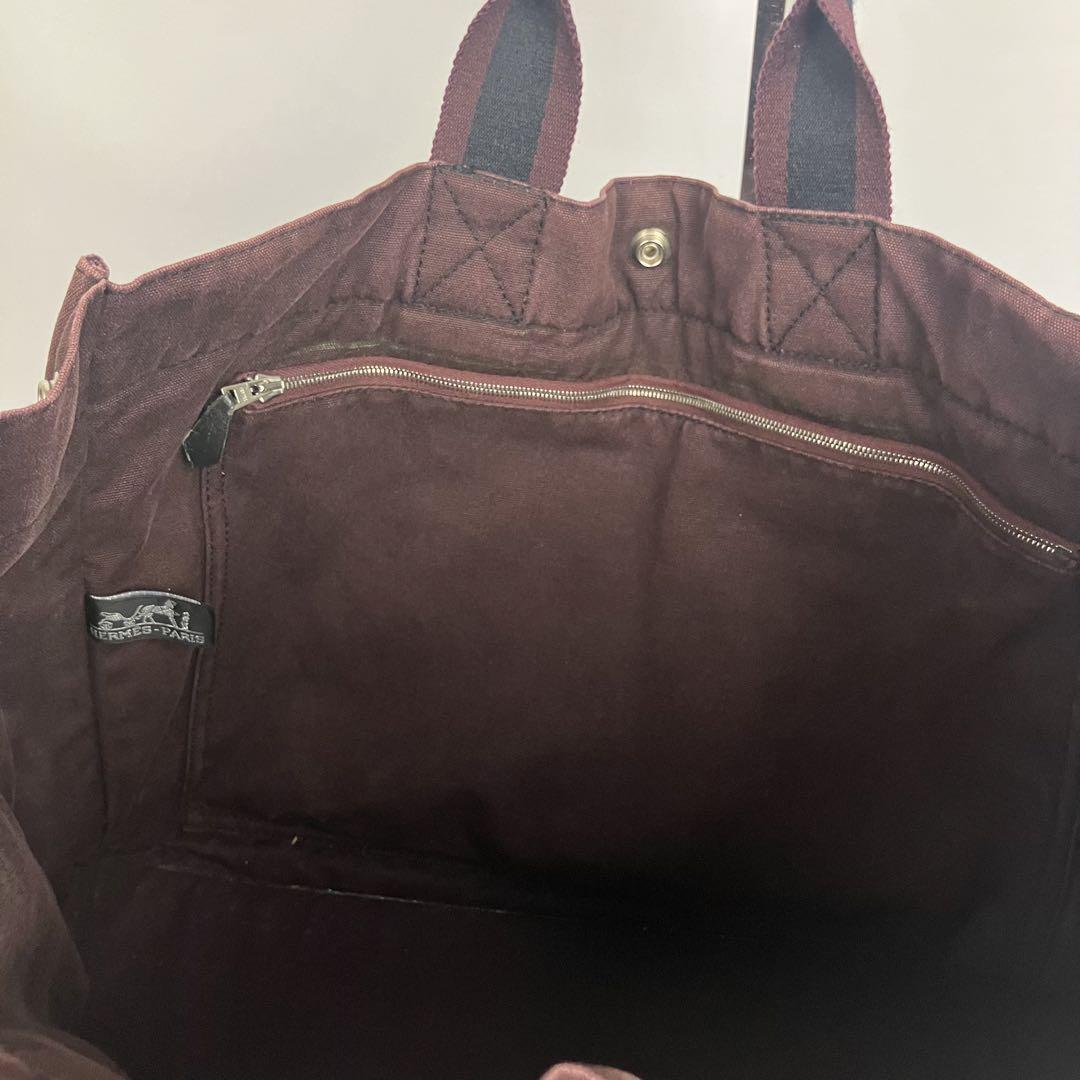 【美品】HERMES エルメス　フールトゥMM トート　ボルドー　ビッグ　A4