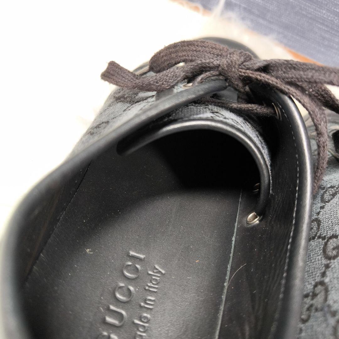 【GUCCI】グッチ GGキャンバス ローカットスニーカー 26.5 レザー