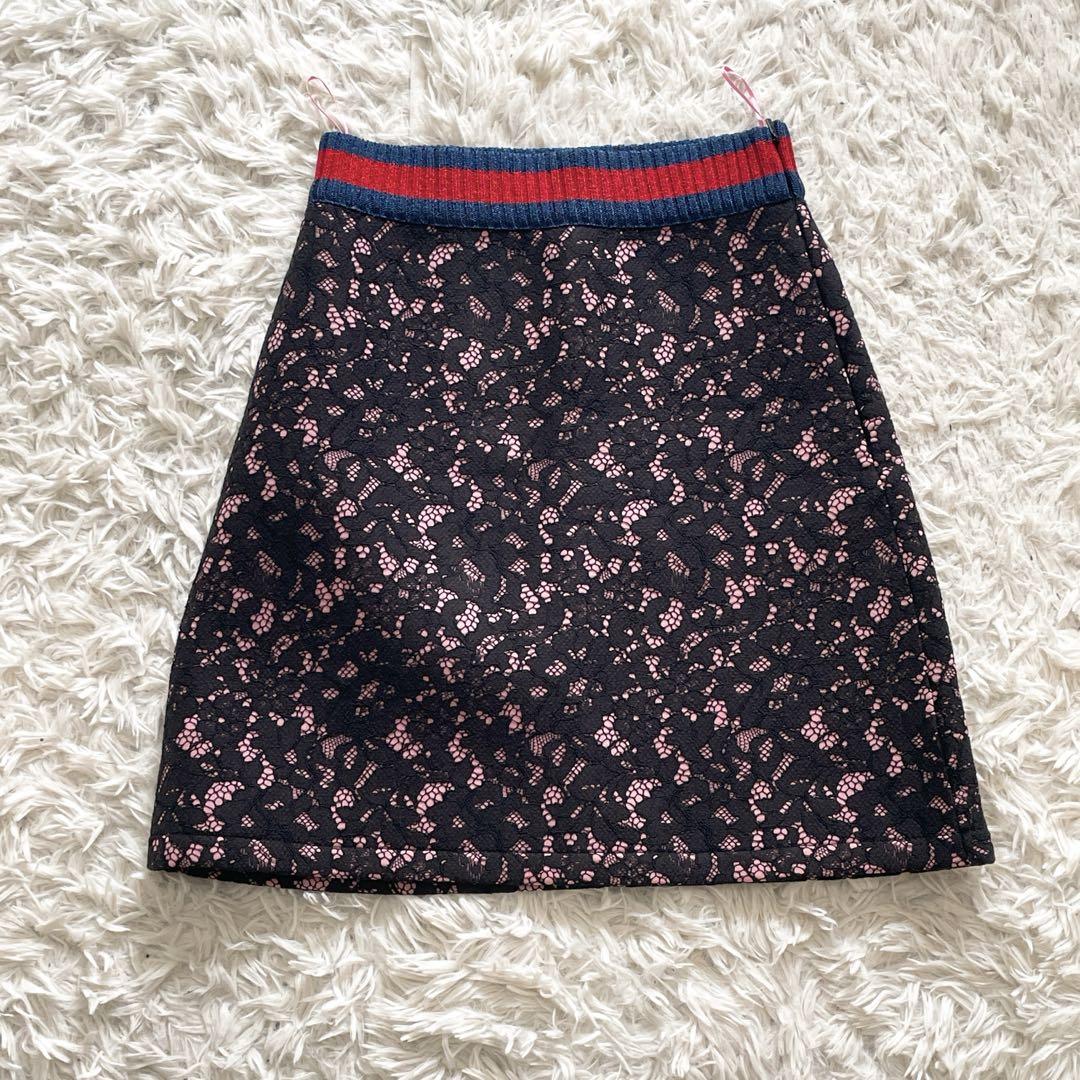 GUCCI スカート シェリーライン　カット　メッシュ