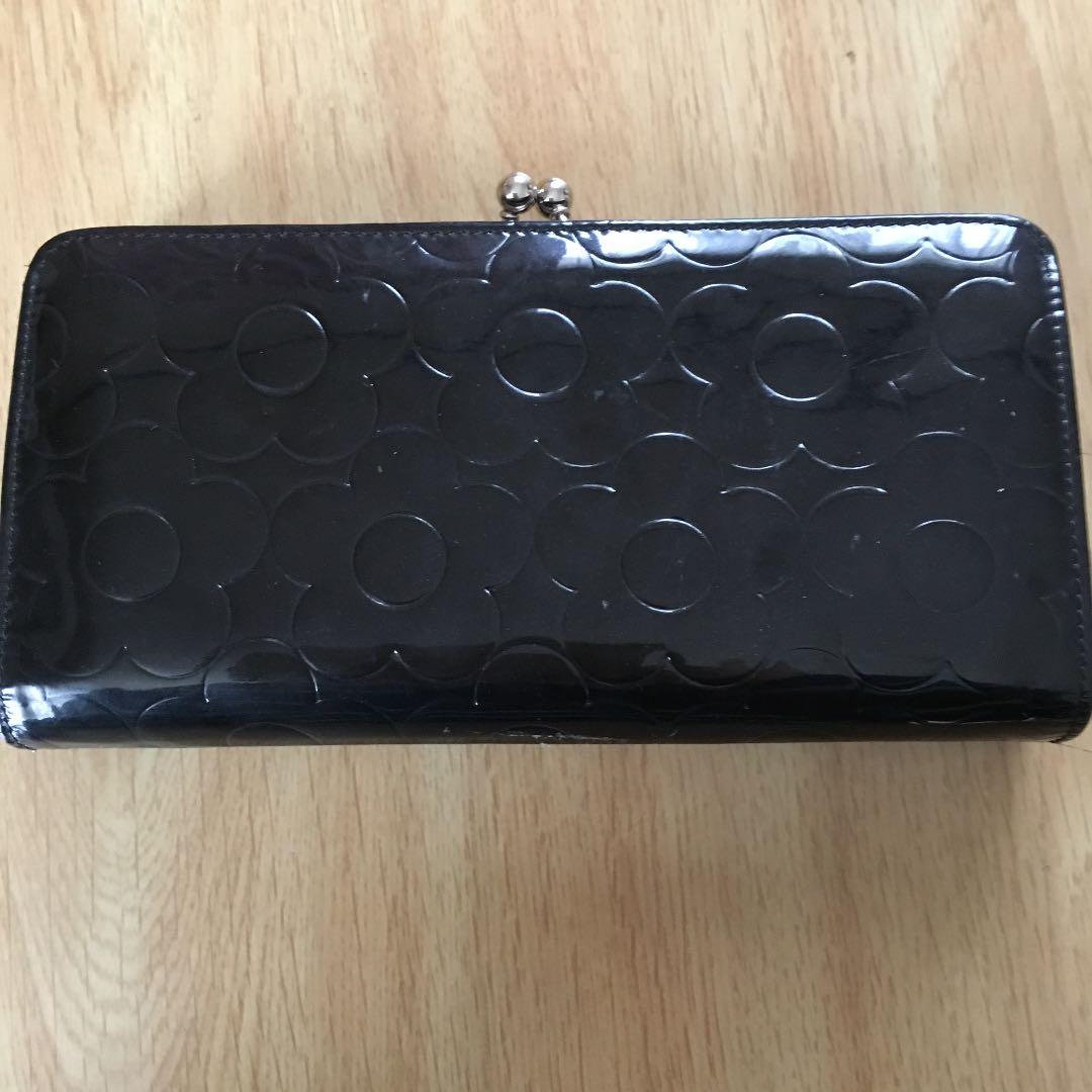 長財布 ウォレット マリークワント MARY QUANT 中古 ブラック 黒 長財布 ウォレット マリークワント MARY QUANT 中古 ブラック 黒