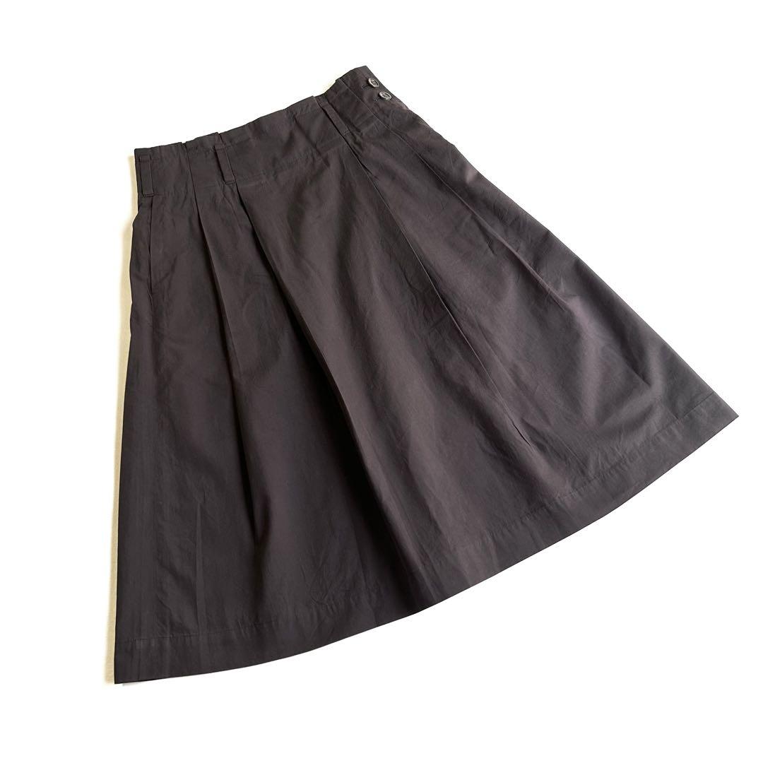 【美品】 マーガレットハウエル　フレアスカート　シルク混　ミモレ丈　日本製　1