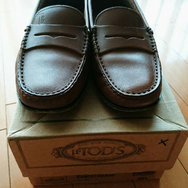 100%新品2022 美品 35 1 2 9JA0K-m680369906 TOD'S ローファー プラウン 得価HOT
