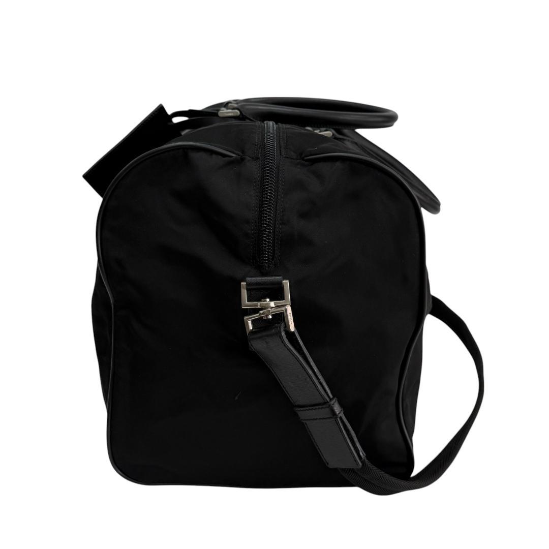美品 PRADA プラダ ボストンバッグ 2way 三角ロゴ ブラック G