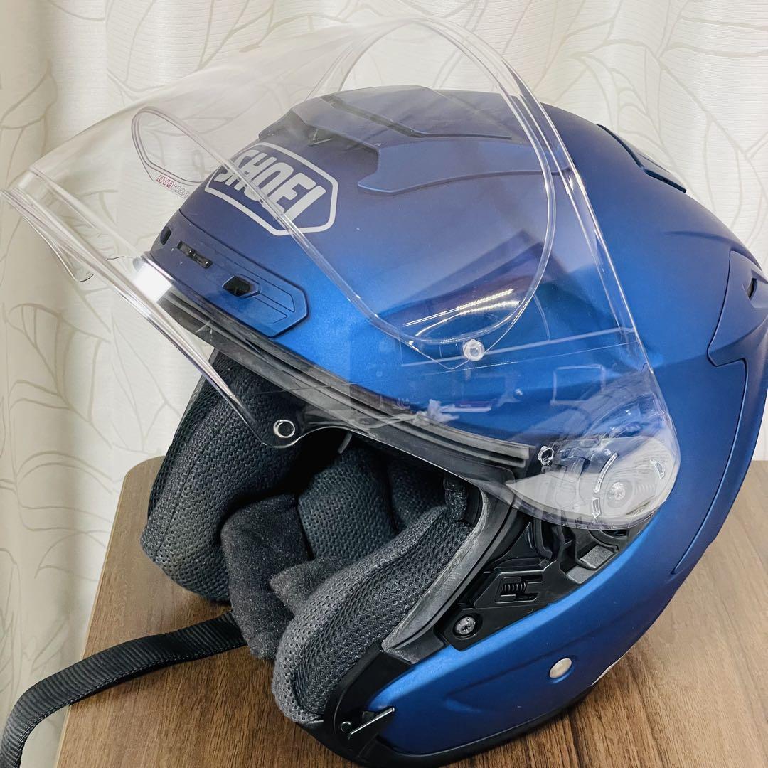 【美品】SHOEI ジェットヘルメット ブルー Sサイズ j-force4