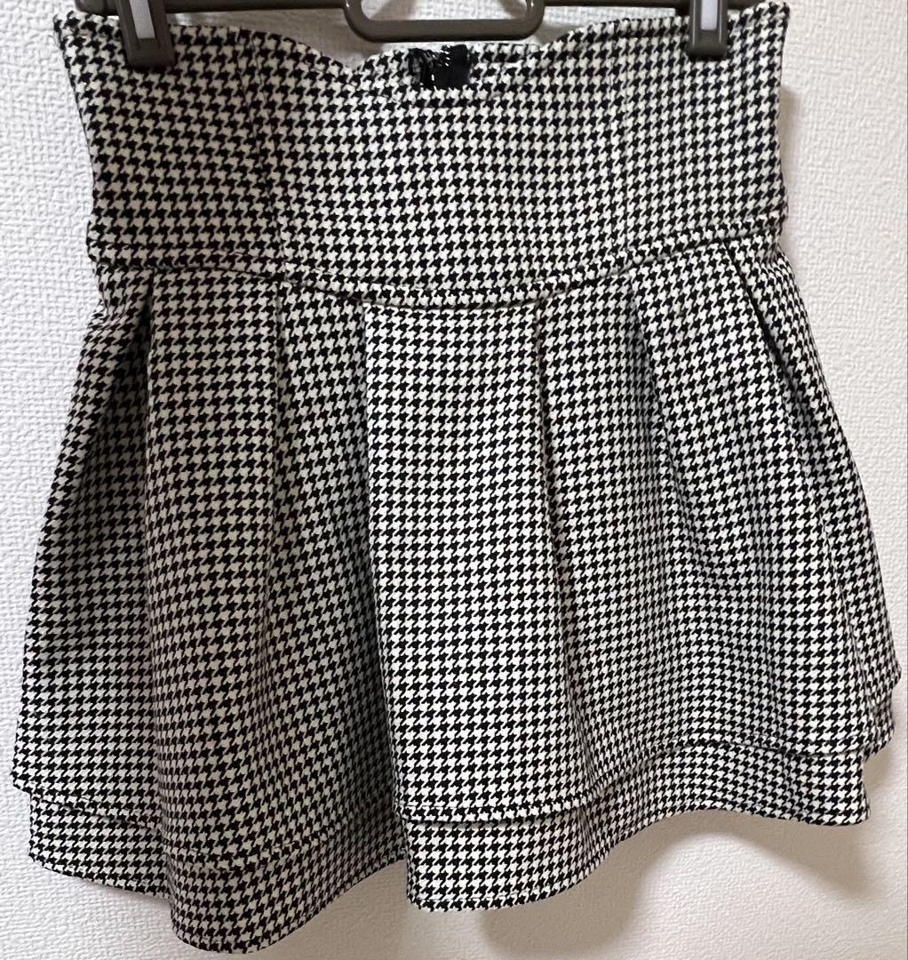 【美品】ミシェルマカロン 美脚スカート 千鳥柄 Sサイズ