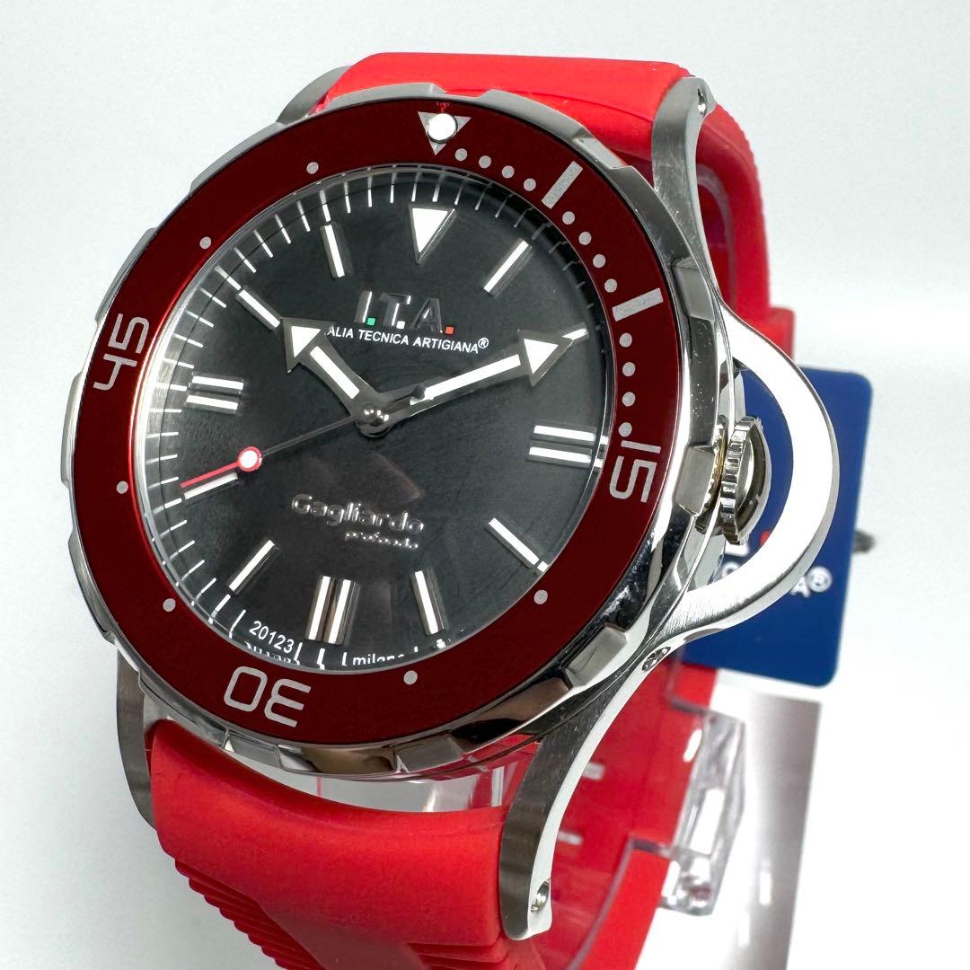 I.T.A. アイティーエー ガリアルド 腕時計 黒文字盤 稼動