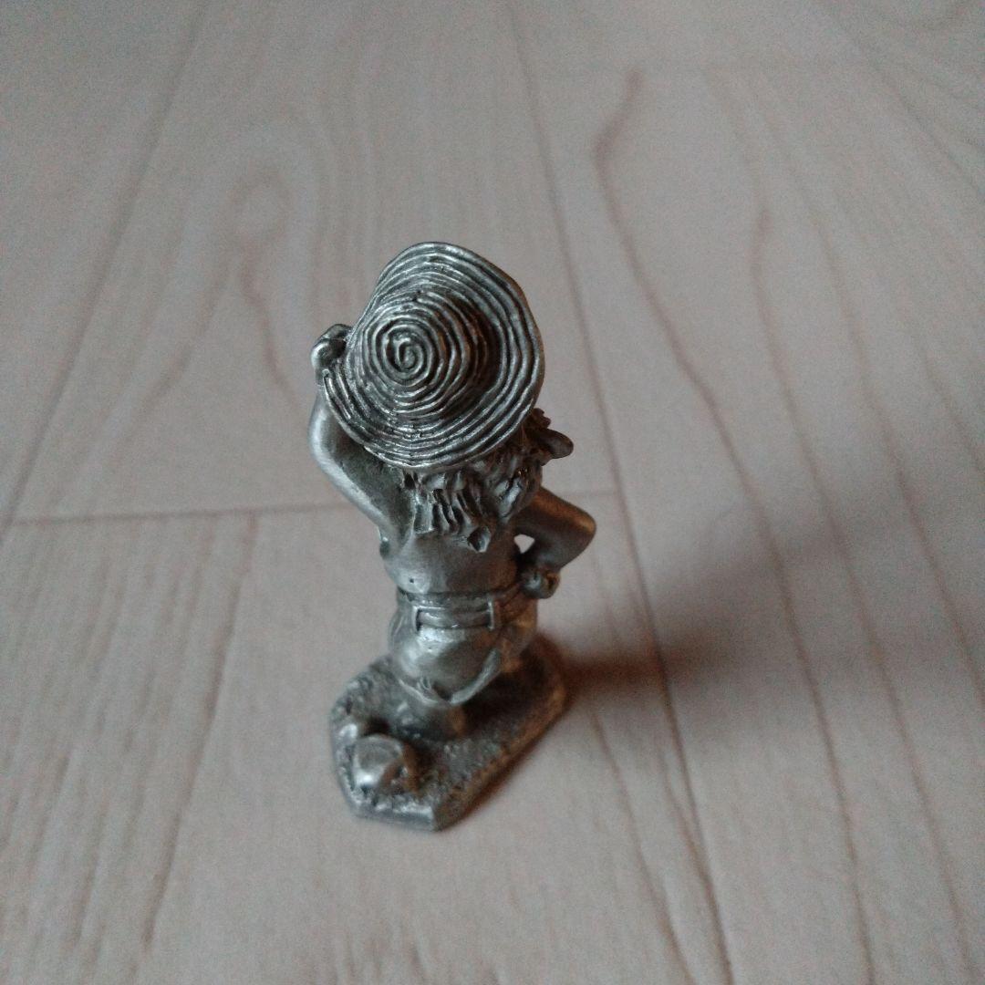 小さな錫製 動物の置物 シンガポール JS PEWTER ピューター