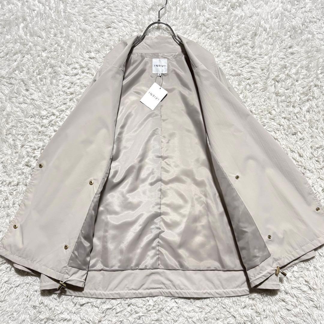 【新品タグ付き】 インディヴィ ミドル丈 カジュアルトレンチコート 38