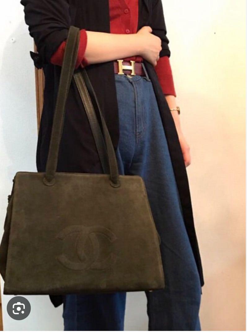 【特別送料無料！】 CHANEL シャネル ココマーク スエード ワンショルダー トート バッグ